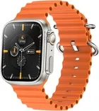 Silicone T800 Ultra Smartwatch for Men & Women (Orange)