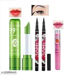 Best lipcare combo aelovera lipstick with 2 eyliner and pink magic lipsticks
