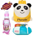 Fabric Backpack with Lunch Box & Water Bottle for Kids 