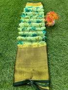 Cotton Silk Printed Saree for Women (Green, 6.3 m)