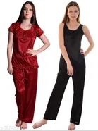 Satin Nightsuit Set for Women 