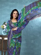 Georgette Bandhini Saree for Women 