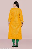 Satin Silk Printed Kurti for Women 