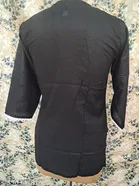 Cotton Chikankari Short Kurti for Women, Black 