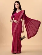 Silk Embroideried Saree for Women 