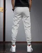 Polyblend Printed Trackpants for Men, Black & Grey, Pack of 2 