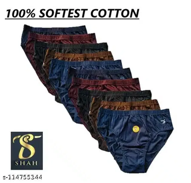 Cotton Briefs for Women (Multicolor, M) (Pack of 10)