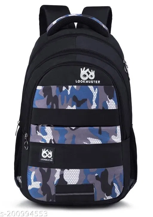 Polyester Backpack for Men & Women, Black