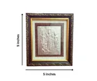 Wooden Shri Ram Darbar Lilver Photo Frame for Puja (Multicolor, 5x5 inches)