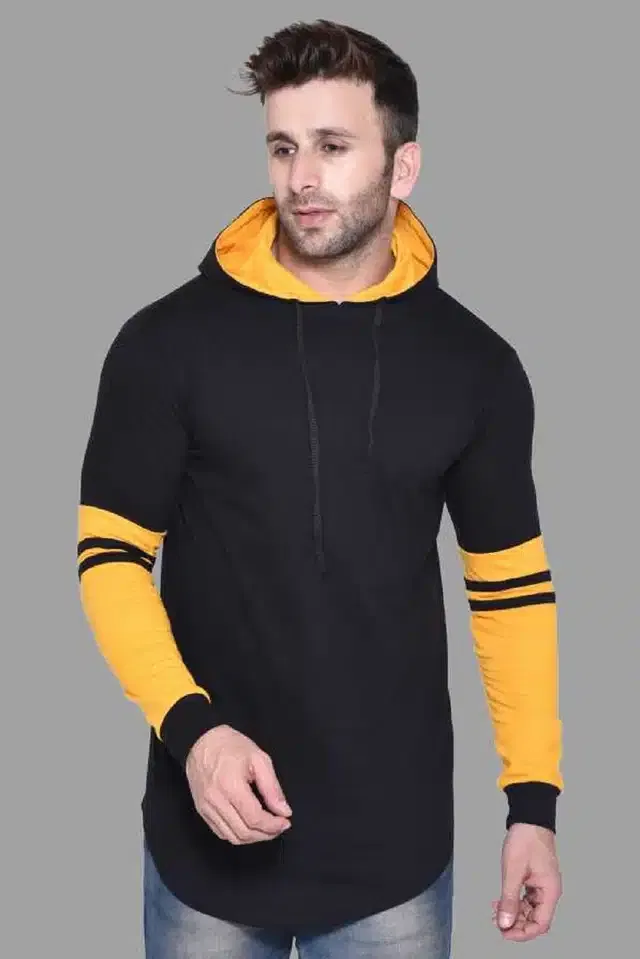 Full Sleeve Hooded T-Shirt for Men (Multicolor, XL)