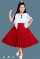Colorblocked Chiffon Fit and Flare Dress for Girls 