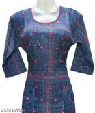 Cotton Embroidered Kurti for Women 