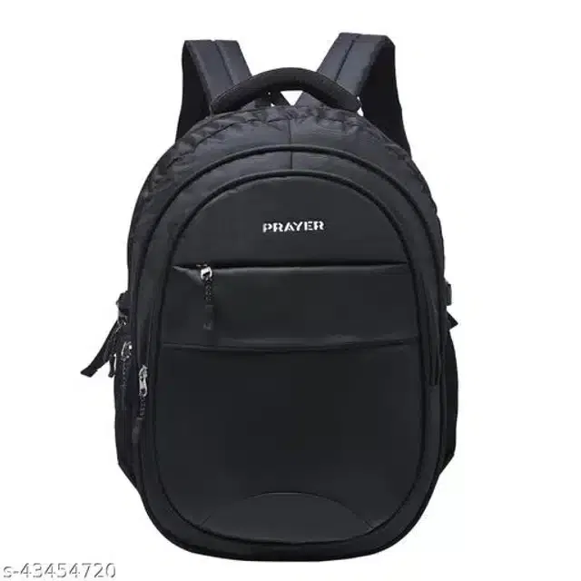Polyester Backpack for Men (Black)