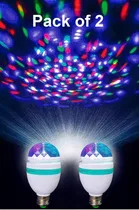 VH Rotatable Led Crystal Disco Bulb, Multicolor [Pack of 2]