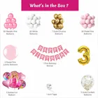 Barbie Theme 3rd Birthday Balloon Decoration Kit For Kids, Multicolor, Pack Of 80
