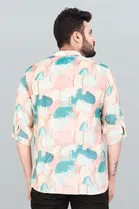 Cotton Blend Printed Kurta for Men 