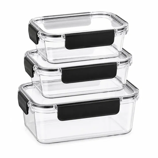 Store N Lock PET Container Set of 3, 2500ml (Assorted Colour)