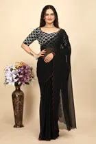 Georgette Woven Design Saree for Women 