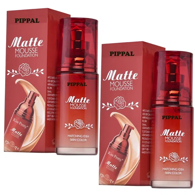 Pippal Matte Mouse Foundation (60 ml, Pack of 2)