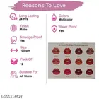 Lipstick Combo, Assorted Shades [Pack of 12]