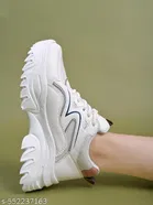 Shoetopia Solid Mesh Sneakers for Girls 