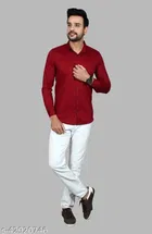 Cotton Blend Full Sleeves Shirt for Men 