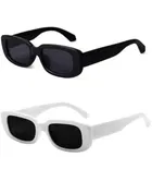 Sunglasses for Men (Pack of 2, Black & White)