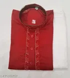 Solid Show Button Kurta Set for Men 