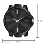 Black Dial with Black Rubber Strap Analog Watch for Men, Black