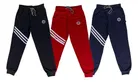 Cotton Blend Self Design Track Pant for Boys (Pack of 3) (Multicolor, 3-4 Years)