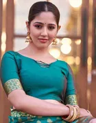 Silk Woven Design Saree for Women, Teal 