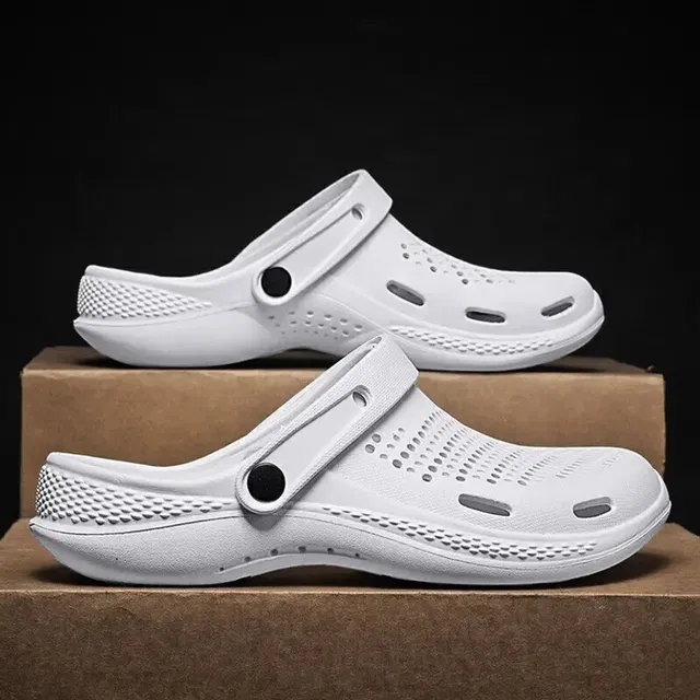 Clogs for Men (White, 8)