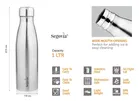 SEGOVIA Single Walled, Stainless Steel Water Bottle with SS Cap 