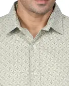 Poly Cotton Full Sleeves Printed Shirt for Men 