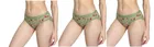 Cotton Blend Printed Briefs for Women (Green, 30) (Pack of 3)