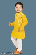 Floral Cotton Kurta Set for Boys 