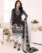 Punjabi Floral Unstitched Suit for Women 