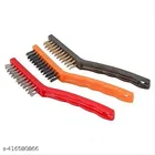 Plastic Wire Bristles Cleaning Brush (Multicolor, Pack of 3)