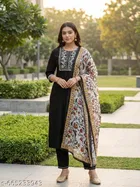 Solid A-line Kurta Set for Women 