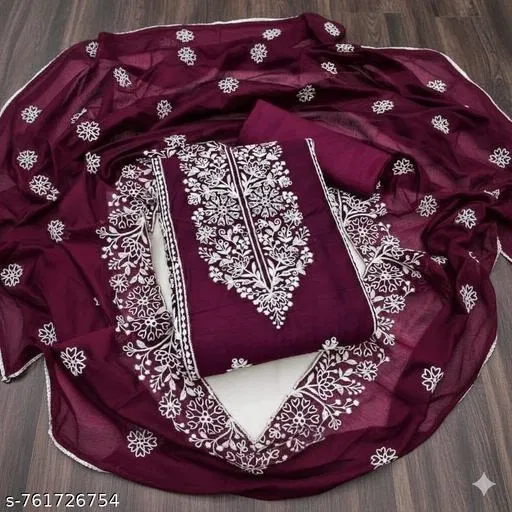Embroidered Punjabi Suits for Women (7.05 meter (4XL)
