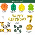 Jungle Theme 7th Birthday Balloon Decoration Kit , Multicolor, Pack Of 74