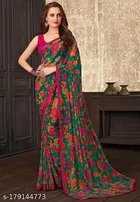 Georgette Abstract Saree for Women 