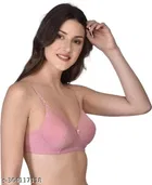 Cotton Blend Solid Padded Bra for Women 