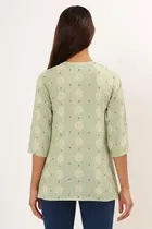 Womens Floral Print ethnic motif short Kurti 