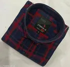 Cotton Blend Checked Shirt for Men, Red 