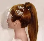 Women's Floral Pearl & Crystal Hair Clip Set 