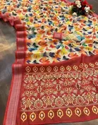 Cotton Linen Printed Saree for Women 