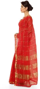 कनूड़ा प्रिंट्स फैंसी विमेंस नेट प्रिंटेड साड़ी 