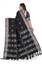 शारदा क्रिएशन कॉटन एम्बेलिशड साड़ी विद ब्लाउज 