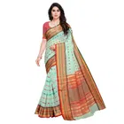 सिद्धिदाता टेक्सटाइल विमेंस कोटा डोरिया कॉटन बुट्टी साड़ी विद अन-स्टीट्च्ड ब्लाउज पीस 
